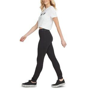 Dkny Logo Waistband Compression Ponte Legging